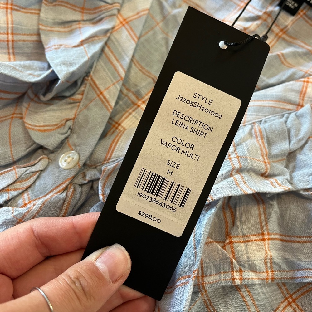 Veronica Beard Leina Shirt in Vapor Multi - Picture 3 of 3